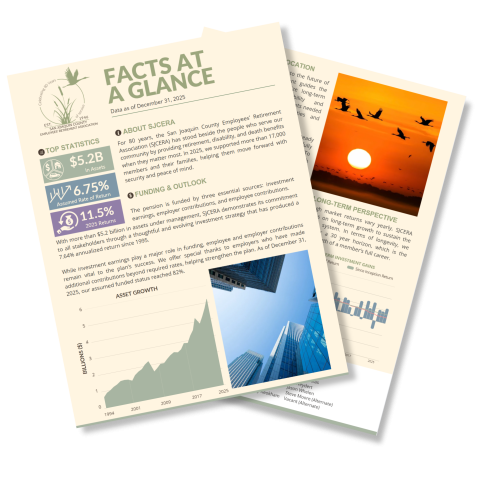 Image contains screenshots of the Facts at a Glance pages stacked on top of one another.